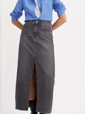Levi’s Ankle Column Denim Front Slit Skirt